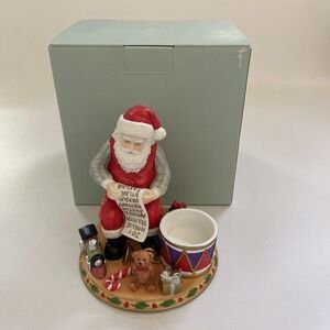 PartyLite Santa's List Tealight Holder‎ P7916 Christmas Holiday Decor